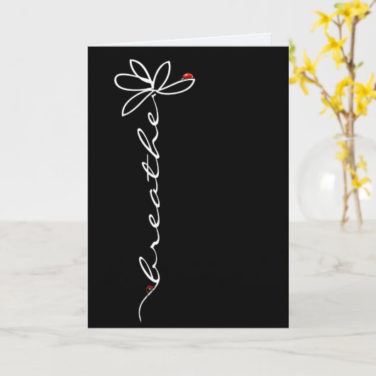 Doodle Daisy und Ladybugs Denken Sie an Sie Karte (Gelbe Blume)