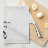 Doodle Daisy und Zitat zu Terrazzo Geschirrtuch (Viertel Falte)