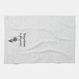 Doodle Daisy und Zitat zu Terrazzo Geschirrtuch