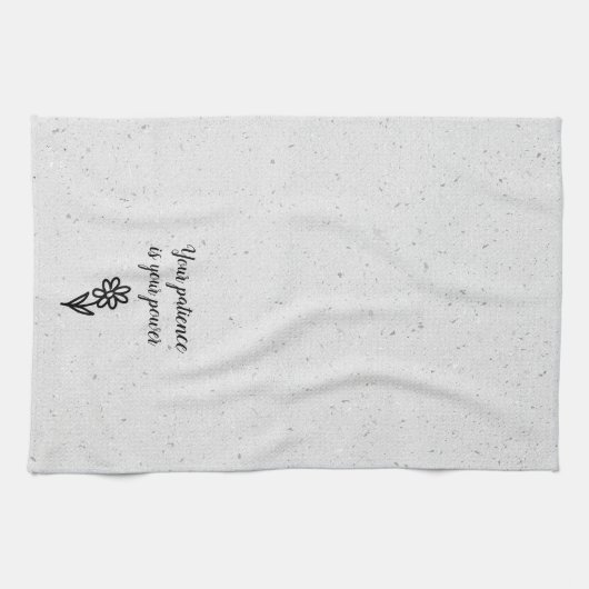 Doodle Daisy und Zitat zu Terrazzo Geschirrtuch (Horizontal)