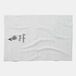 Doodle Daisy und Zitat zu Terrazzo Geschirrtuch