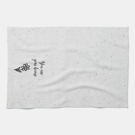 Doodle Daisy und Zitat zu Terrazzo Geschirrtuch (Horizontal)