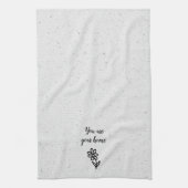 Doodle Daisy und Zitat zu Terrazzo Geschirrtuch (Vertikal)