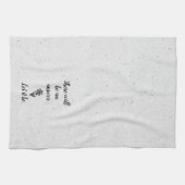 Doodle Daisy und Zitat zu Terrazzo Geschirrtuch (Horizontal)