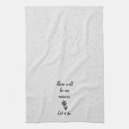 Doodle Daisy und Zitat zu Terrazzo Geschirrtuch (Vertikal)