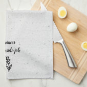 Doodle Daisy und Zitat zu Terrazzo Geschirrtuch (Viertel Falte)
