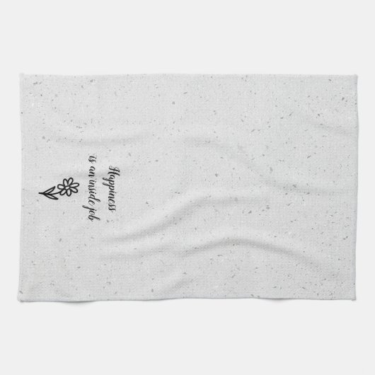 Doodle Daisy und Zitat zu Terrazzo Geschirrtuch (Horizontal)