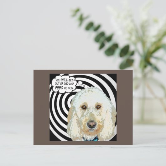 Doodle Days Comicen Fütterte mir Postkarte (Stehend Vorderseite)