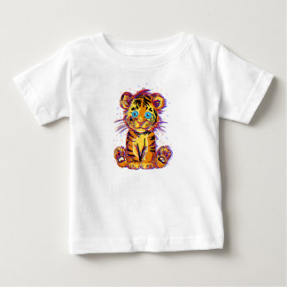 Doodle de tigre bebé: La dulzura salvaje y los ojo Baby T-shirt