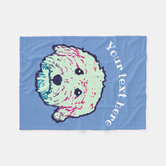 Doodle-Decke - Goldendoodle, Labradoodle-Geschenk Fleecedecke (Vorderseite (Horizontal))