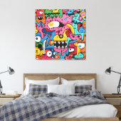 Doodle Delirium Leinwanddruck (Insitu (Schlafzimmer))