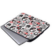 Doodle der Whimsikmonster und Quotes Laptopschutzhülle (Vorne Knopf)