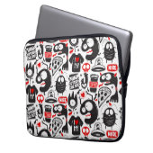 Doodle der Whimsikmonster und Quotes Laptopschutzhülle (Vorderseite Links)