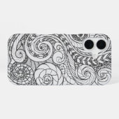 Doodle-Design iPhone 16 Hülle (Rückseite (Horizontal))