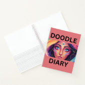 Doodle Diary on Dark Peach Notizblock (Innenseite)