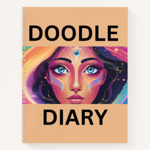 Doodle Diary on Peach Notizblock