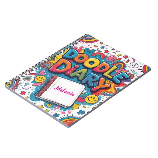 Doodle Diary - Personalisierter Spaß und kreativ Notizblock (Linke Seite)