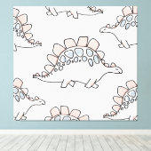 Doodle Dinosaurier: Handgezogener Spaß. Leinwanddruck (Insitu (Holzboden))