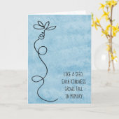 Doodle Disy danke Karte (Gelbe Blume)