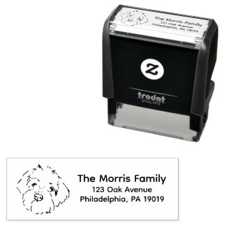 Doodle Dog Address Briefmarke Permastempel