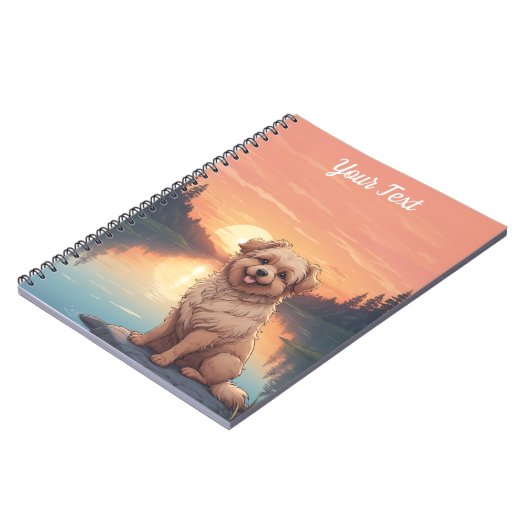 Doodle Dog by Lake Notizblock (Linke Seite)