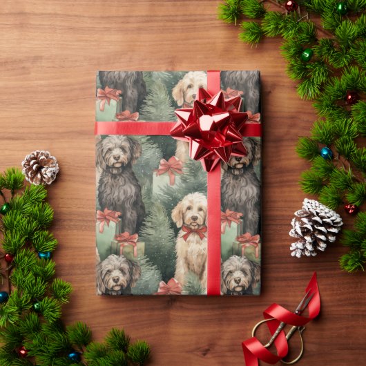 Doodle Dog Christmas Geschenkpapier (Feiertagsgeschenk)