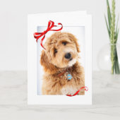 Doodle Dog Christmas Karte (Vorderseite)