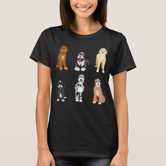 Doodle Dog Cute Doodle Breeds T-Shirt (Vorderseite)