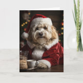 Doodle Dog Feiertagskarte (Vorderseite)