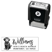 Doodle Dog Gift Return Address Dog Owner Permastempel (Beispiel)