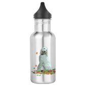 Doodle Dog in Blätter Wasserflasche (Links)