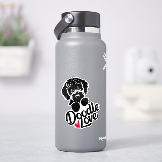 Doodle Dog Liebe Aufkleber (HydroFlask)