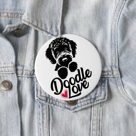 Doodle Dog Liebe Button (Beispiel)