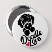 Doodle Dog Liebe Button (Vorne & Hinten)
