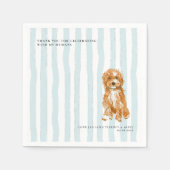 Doodle Dog | Personalisierte Tierillustration Hoch Serviette (Vorderseite)