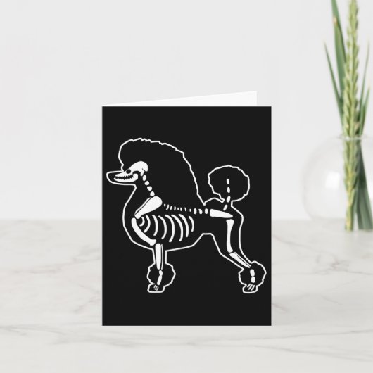 Doodle Dog Skeleton Halloween Doodle Hunde Lover O Karte (Vorderseite)