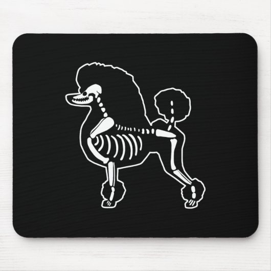 Doodle Dog Skeleton Halloween Doodle Hunde Lover O Mousepad (Vorne)