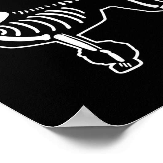 Doodle Dog Skeleton Halloween Doodle Hunde Lover O Poster (Ecke)