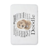 Doodle Dog Tracks Badematte (Vorderseite Vertikal)