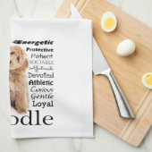 Doodle Dog Tracks Geschirrtuch (Viertel Falte)