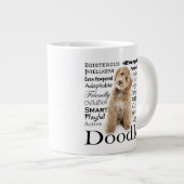 Doodle Dog Tracks Jumbo-Tasse (Vorderseite Rechts)
