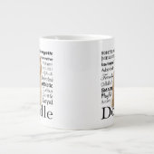 Doodle Dog Tracks Jumbo-Tasse (Vorderseite)