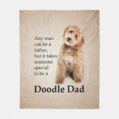 Doodle Dog Vater Fleecedecke (Vorderseite)