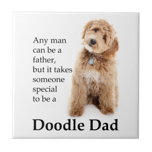 Doodle Dog Vater Fliese (Vorderseite)