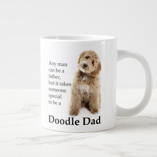 Doodle Dog Vater Jumbo-Tasse (Rechts)