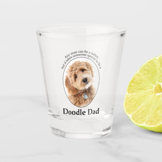 Doodle Dog Vater Schnapsglas (Vorderseite)