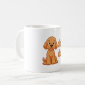 Doodle Dog Vater Tasse mit Niedlichem Hund (Vorderseite Links)
