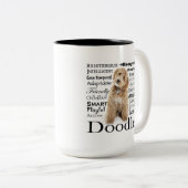 Doodle Dog Zweifarbige Tasse (VorderseiteRechts)