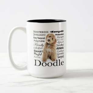 Doodle Dog Zweifarbige Tasse