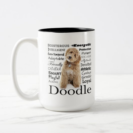 Doodle Dog Zweifarbige Tasse (Links)